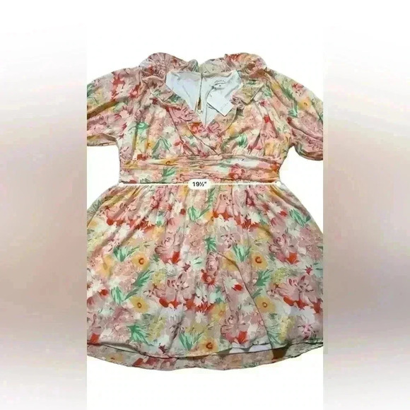 Emily Wonder Plus Size 2X Floral Flowy Midi Dress Ruffled - Picture 11 of 12